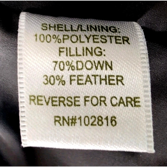 GARNET HILL Puffer Jacket Womens Size 4 S Black Down Feather Hip Length Belted - Picture 11 of 16